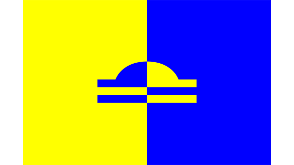 Vlag gemeente Ede - in kleur op transparante achtergrond - 600 * 337 pixels 